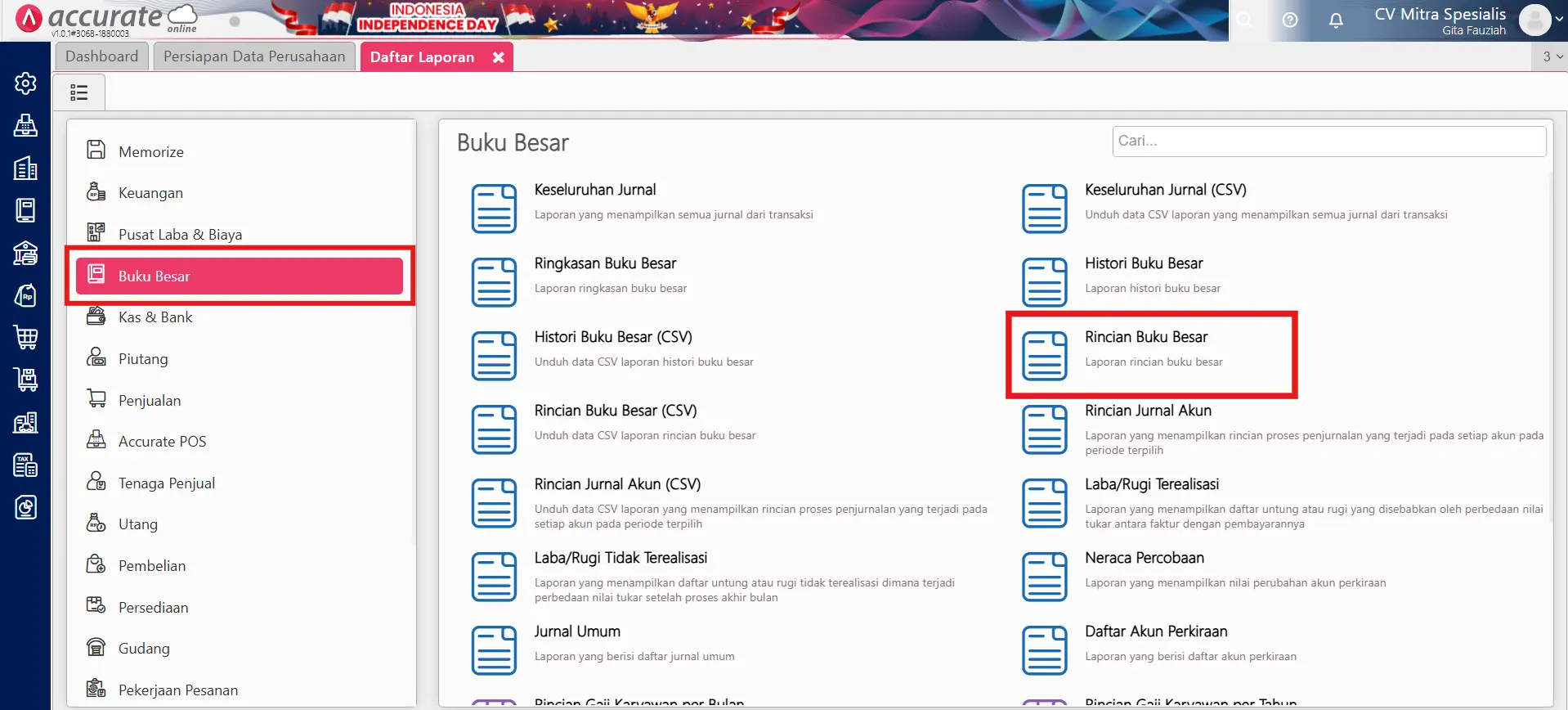 laporan piutang karyawan